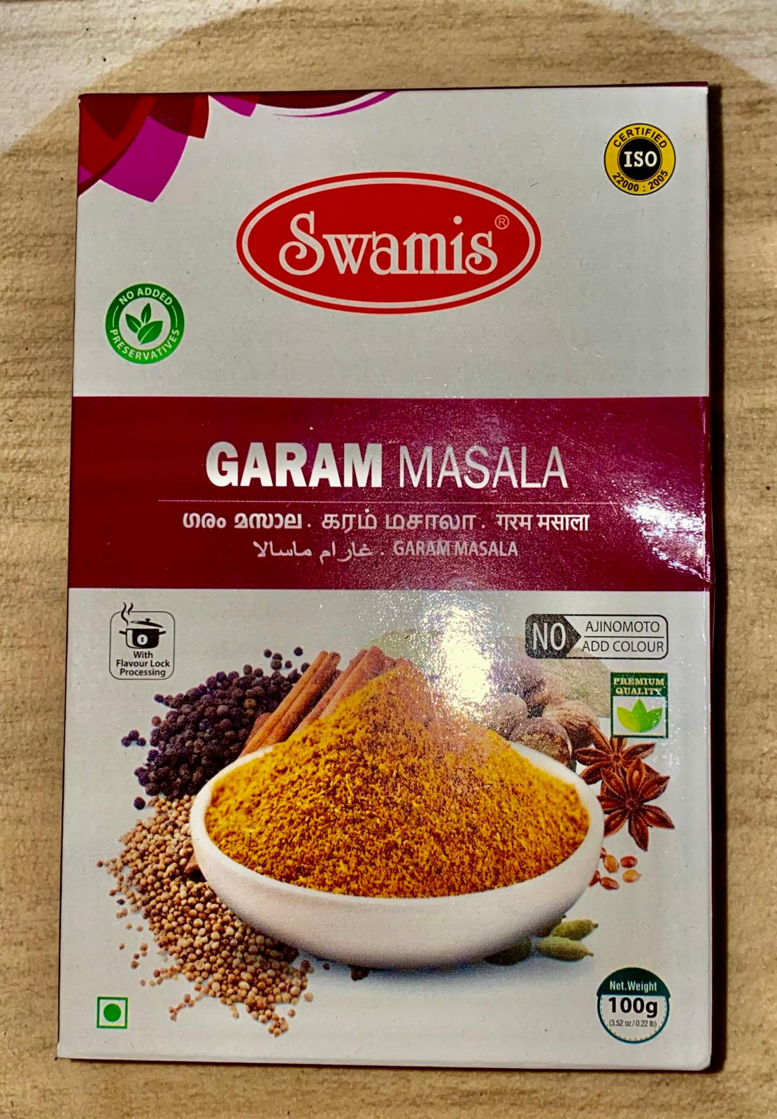 Garam Masala 100 gm ( swamis)